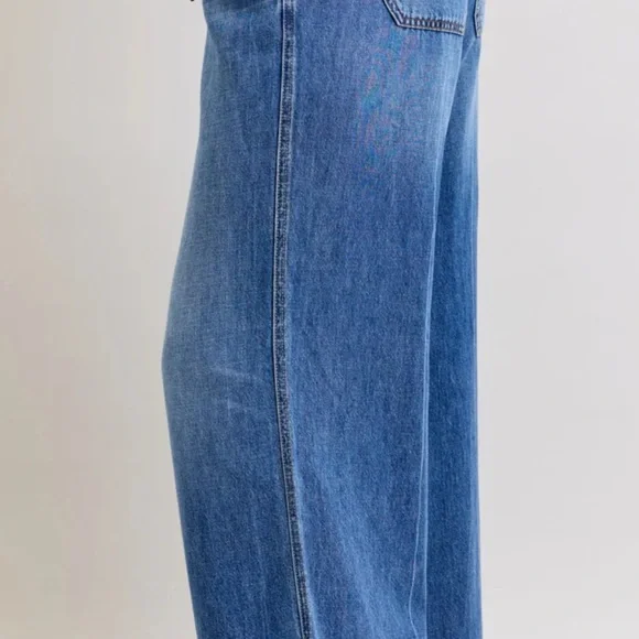 Judy Blue High Waist Palazzo Featherweight Elastic Jeans NWT - Picture 3 of 4